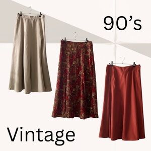 Set of 3 Vintage 90’s Skirts Coldwater Creek Christopher & Banks Sizes 4 and 6